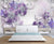 999Store 3D Violet flowewrs and Flying Butterflies Wallpaper ,Wallpaper410