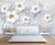 999Store 3D White Large Flowers Branch Wallpaper ,Wallpaper419