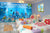 999Store 3D Under Ocean Multi Color Fishes Wallpaper ,Wallpaper632
