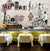 999Store 3D White Bricks and Guitar Wallpaper ,Wallpaper787
