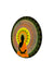 999Store Meditation Buddha Black And Orange Color Round Shape Wall Painting